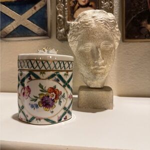 1970s Elios H&f‎ Hand Painted Porcelain Jar Made in Italy